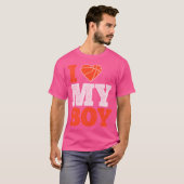 I Love My Boy - Basketbal Gift Mannen Vrouwen T-shirt (Voorkant volledig)