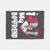 I Love My Boyfriend D Photo  Fleece Deken (Voorkant (Horizontaal))