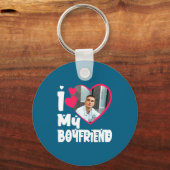 I Love My Boyfriend D Photo  Sleutelhanger (Voorkant)