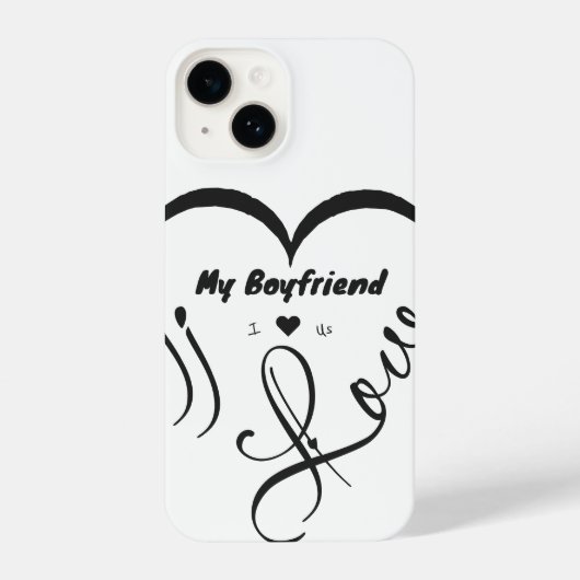 I Love My Boyfriend I ♥ Us iPhone Hoesje (Achterkant)