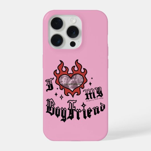 I Love My Boyfriend - Red - DingusDesign iPhone Hoesje (Achterkant)
