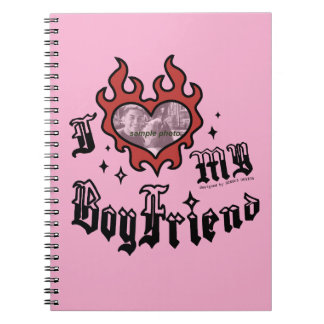 I Love My Boyfriend - Red - DingusDesign  Notitieboek