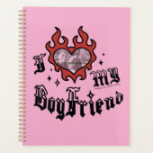 I Love My Boyfriend - Red - DingusDesign  Planner (Voorkant)