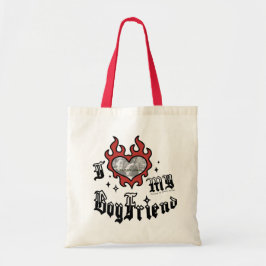 I Love My Boyfriend - Red - DingusDesign  Tote Bag