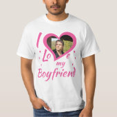 I Love my Boyfriend - T-Shirt personalisierbar (Voorkant)