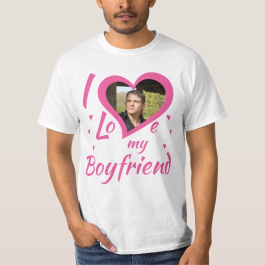 I Love my Boyfriend - T-Shirt personalisierbar (Voorkant)