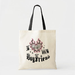 I Love My Boyfriend - Zebra - DingusDesign  Tote Bag