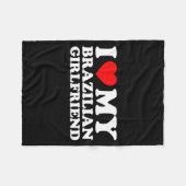 I Love My Brazilian Girlfriend  Fleece Deken (Voorkant (Horizontaal))