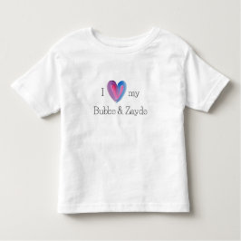 I Love My Bubbe en Zayde T-Shirt