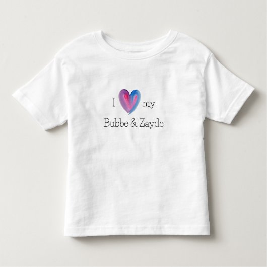 I Love My Bubbe en Zayde T-Shirt (Voorkant)