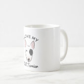 "I Love My Bull Terrier" Coffee Mok (Voorkant rechts)