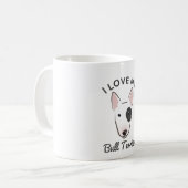 "I Love My Bull Terrier" Coffee Mok (Voorkant links)