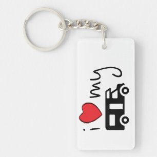 i love my camper. Ik hou van mijn camper. Vakantie Sleutelhanger