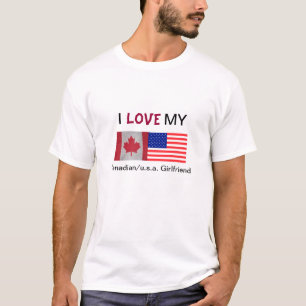 I, LOVE, MY, Canadian/u.s.a. . T-shirt