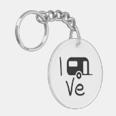 i love my caravan. Ik hou van kamperen. Vakantie Sleutelhanger (Voorkant Links)