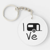 i love my caravan. Ik hou van kamperen. Vakantie Sleutelhanger (Voorkant)