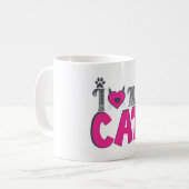 I Love My Cat – Cute Pet Lover Design Koffiemok (Voorkant links)