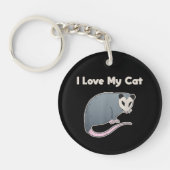 I Love My Cat Funny Opossum Sleutelhanger (Voorkant)