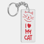 I love my cat sleutelhanger (Voorkant Links)