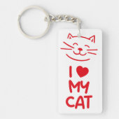 I love my cat sleutelhanger (Voorkant)