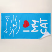 I love my cat strandlaken (Voorkant)