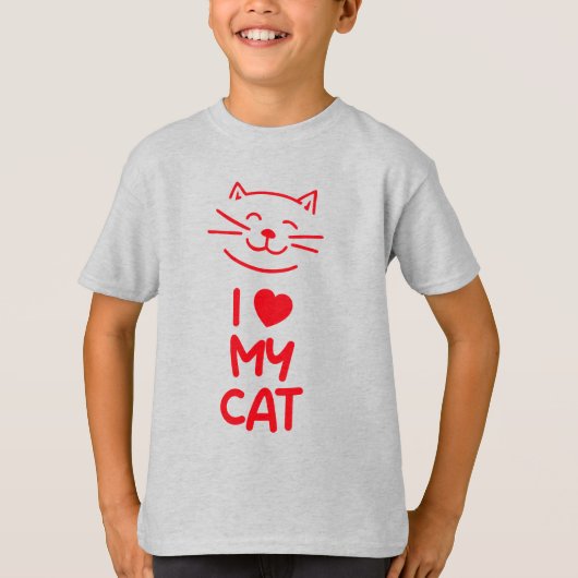 I love my cat t-shirt (Voorkant)