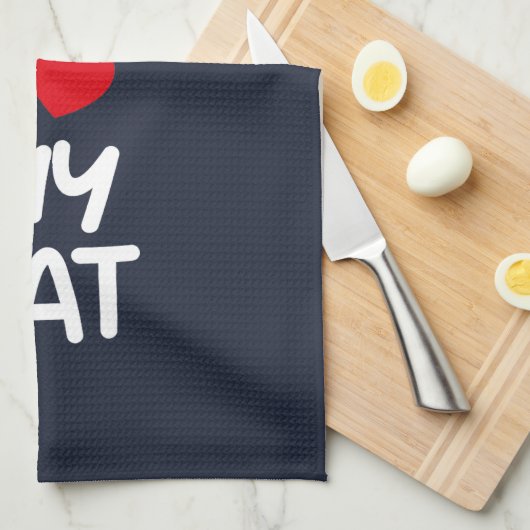 I love my cat theedoek (Quarter Fold)