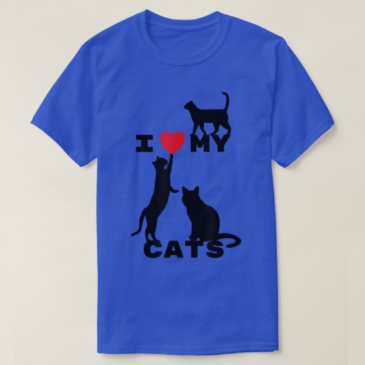 I love my cats! t-shirt (Design voorkant)