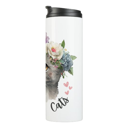 I love my cats  thermosbeker (Geroteerd rechts)