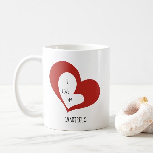 I Love My Chartreux Cat Koffiemok (Met donut)