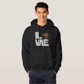 I Love My Chesapeake Bay Retriever Dog Hoodie (Voorkant volledig)
