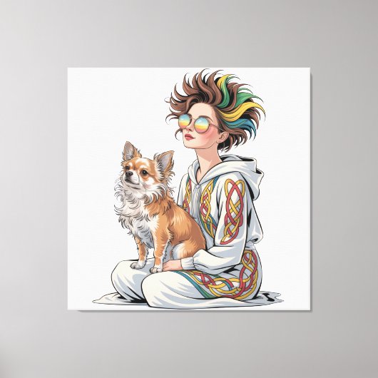 i love my chihuahua canvas afdruk (Voorkant)