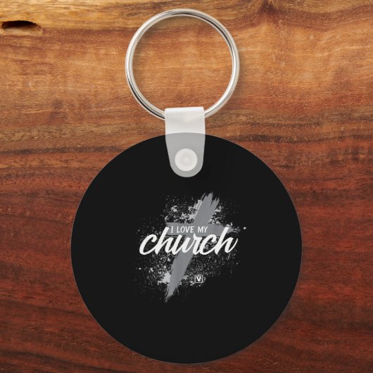 I Love My Church - Midland New Life Vineyard, Mi Sleutelhanger (Voorkant)