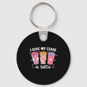 I Love My Cl A Latte Valentine’s Day Teacher Coffe Sleutelhanger (Voorkant)