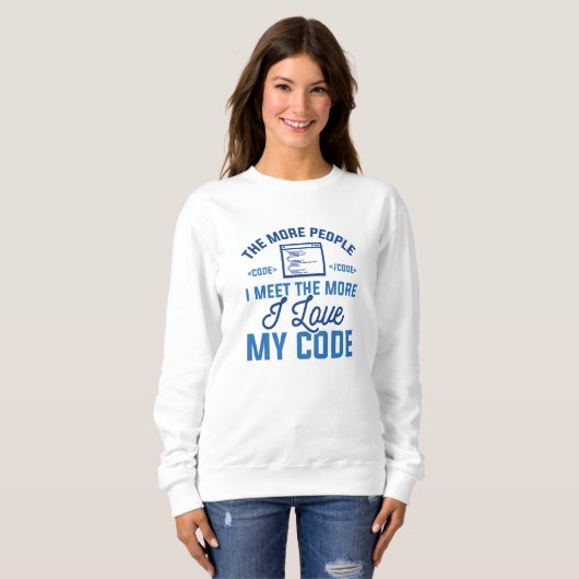 I Love My Code Trui (Voorkant volledig)