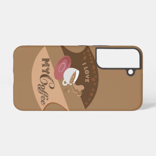 I Love My Coffee Retro Java Samsung Galaxy Hoesje (Achterkant horizontaal)