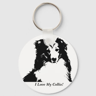 I Love My Collie Custom Key Chain Sleutelhanger