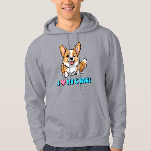 I Love My Corgi Hoodie (Voorkant)