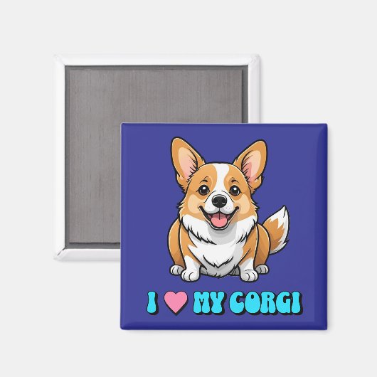 I Love My Corgi Magneet (Voorkant / Achterkant)