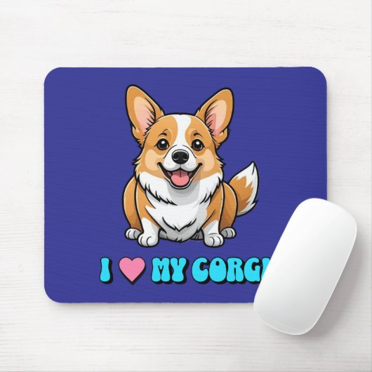 I Love My Corgi Muismat (Met muis)