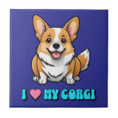 I Love My Corgi Tegeltje (Voorkant)