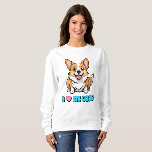 I Love My Corgi Trui (Voorkant volledig)
