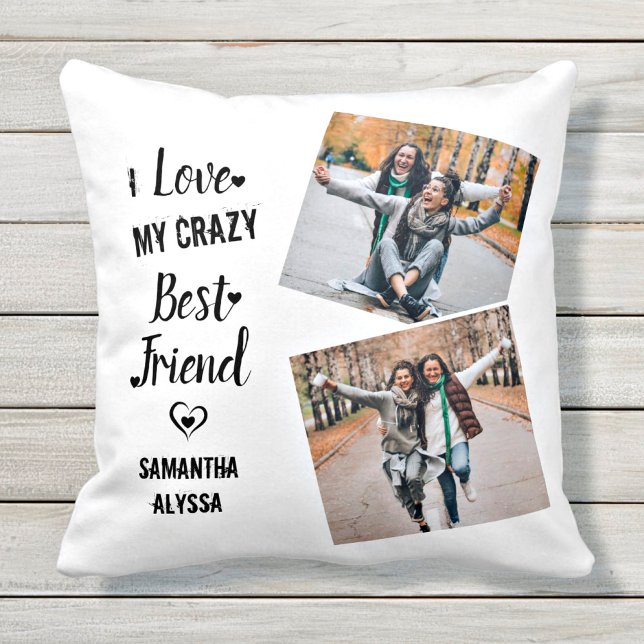 I Love My Crazy Best Friend Friendship Kussen (Creator heeft geüpload)