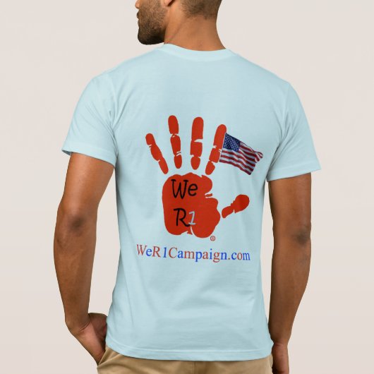 I Love My Crazy VRIENDIN en Back USA Flag Logo T-shirt (Achterkant)