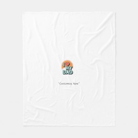 I Love My Dad Blanket – Personalized Gift Fleece Deken (Voorkant)