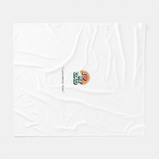 I Love My Dad Blanket – Personalized Gift Fleece Deken (Voorkant (Horizontaal))