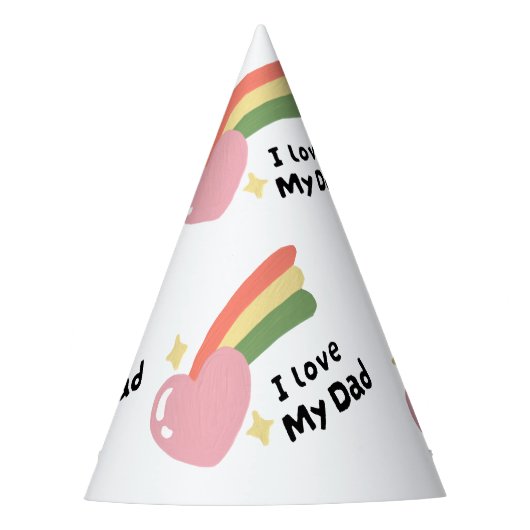 I Love My Dad Feesthoedjes (Voorkant)