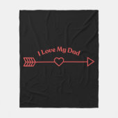 I Love My Dad Fleece Deken (Voorkant)