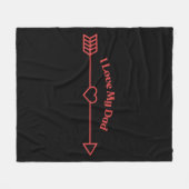 I Love My Dad Fleece Deken (Voorkant (Horizontaal))