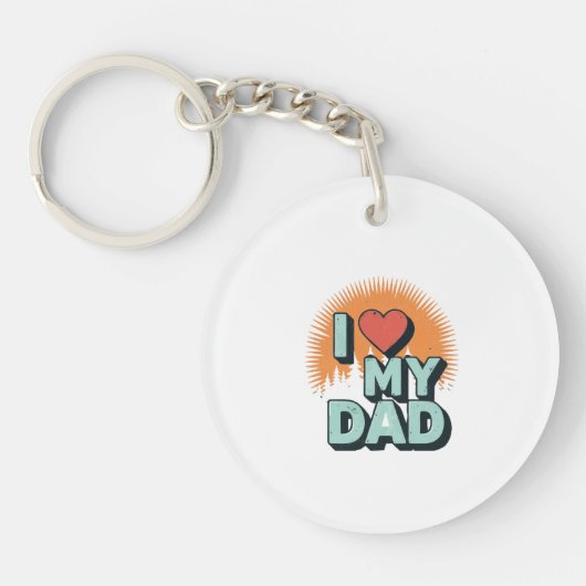 I Love My Dad Keychain – Pocket Gift Idea (Voorkant)